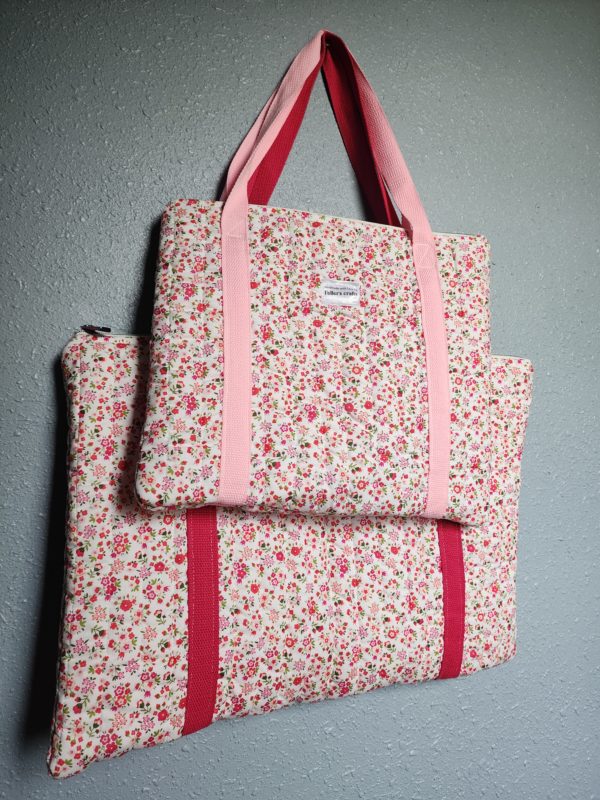 Pink Floral IPad Bag