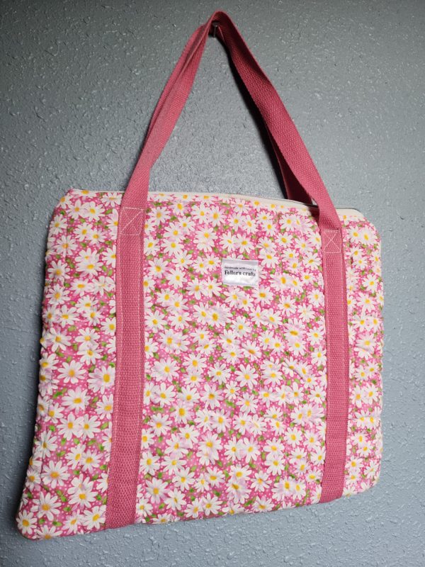 Pink with White Daisies iPad Bag - Image 2