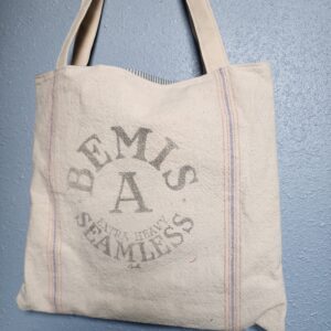 Upcycled Tote Bag from Old Seed Sack