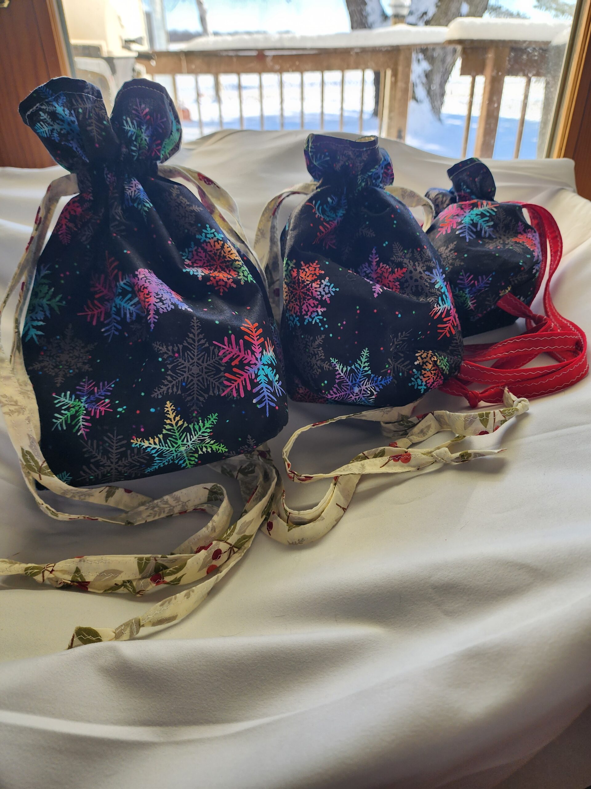 Reusable Gift Bags 1-Lg 1-Med