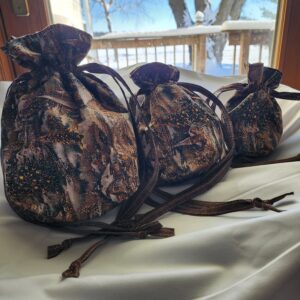 Reusable Gift Bags  1-Lg  2-Med 1-Small